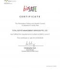 BIz safe cert BIz safe cert
